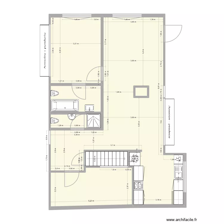 Bullet 181. Plan de 6  et 88 m²