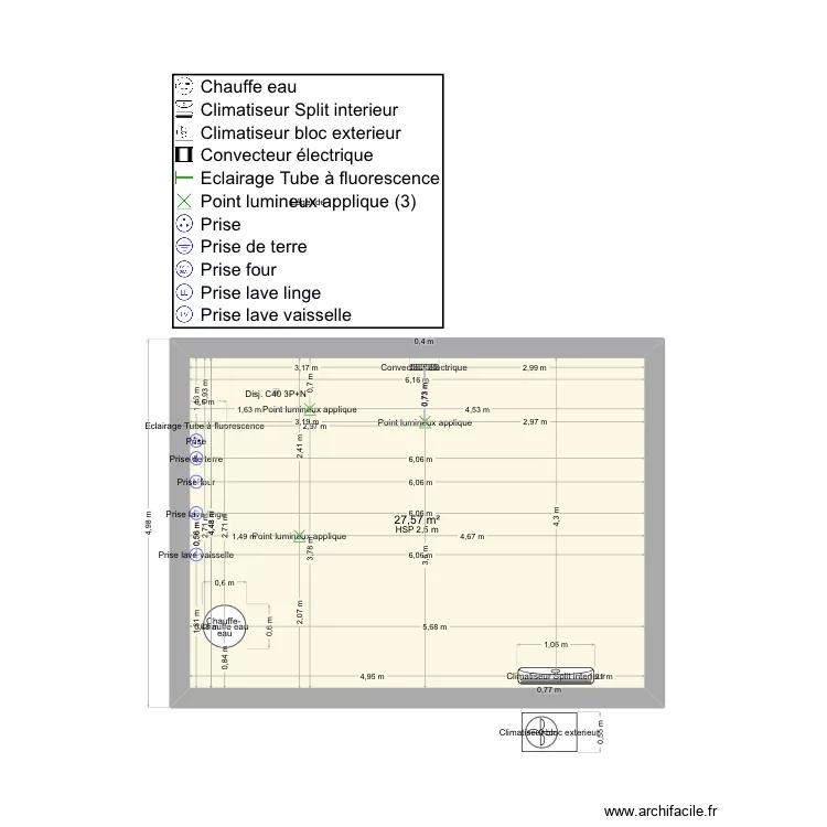Elec. Plan de 1  et 28 m²
