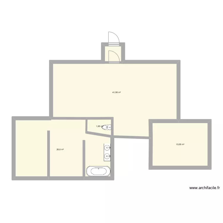 Plan 2. Plan de 4 et 84 m² Plan 2. Plan de 4 et 84 m²