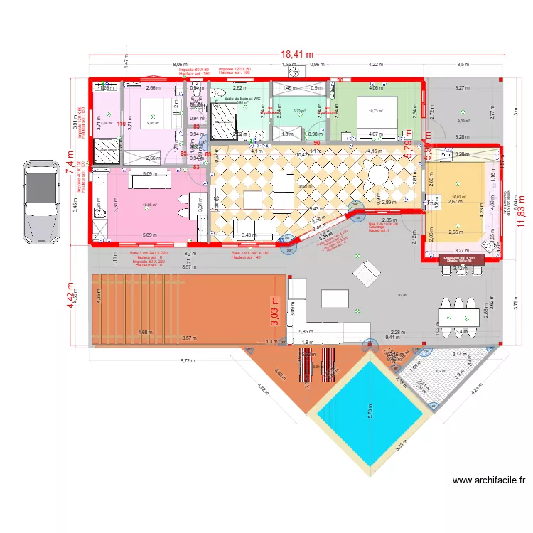 Villa Cocotte Ducos cata 3. Plan de Villa Cocotte Ducos cata 3. Plan de