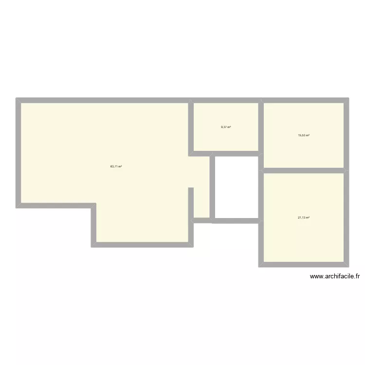 maison. Plan de 4 Pièces et 110 m²