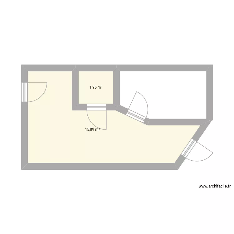 talent. Plan de 2  et 18 m²