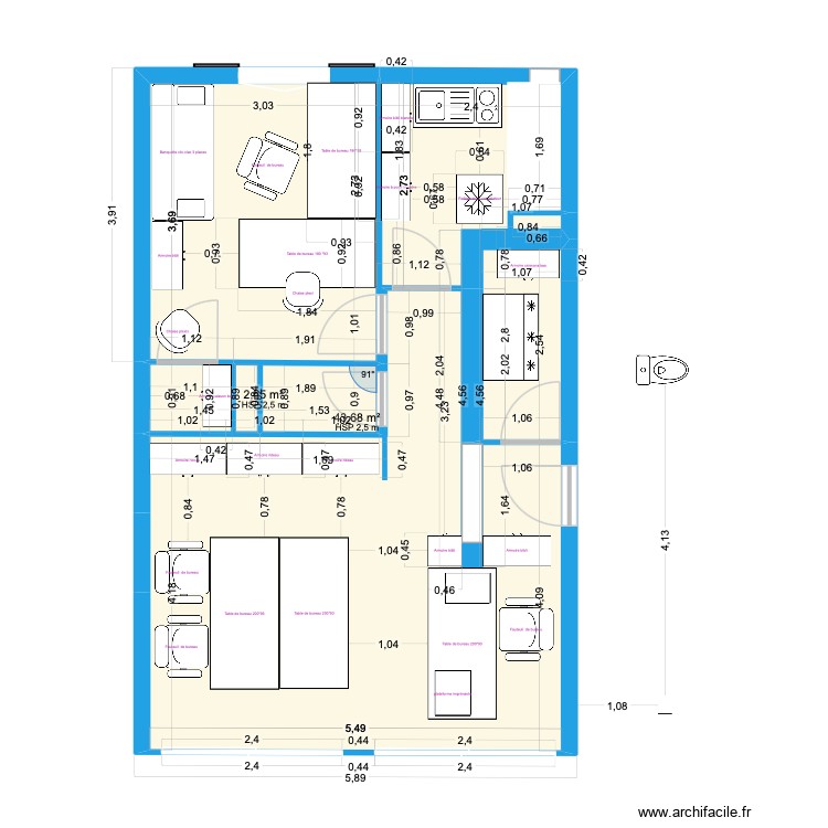 bureau 2. Plan de 0 pièce et 0 m2 bureau 2. Plan de 0 pièce et 0 m2