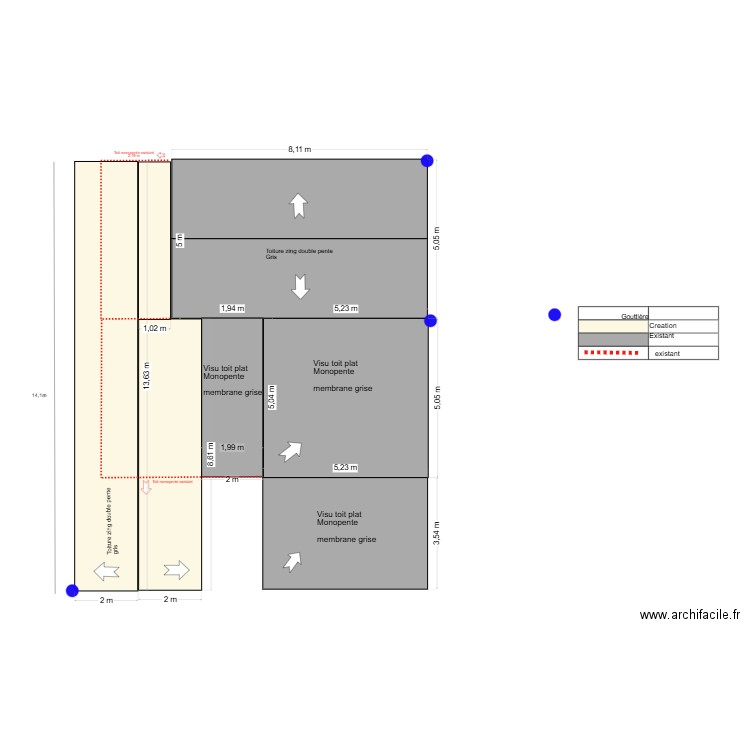 toiture. Plan de 0 pièce et 0 m2