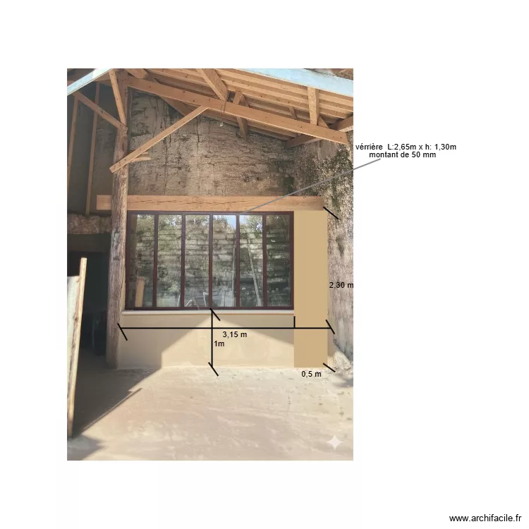 extention atelier. Plan de 