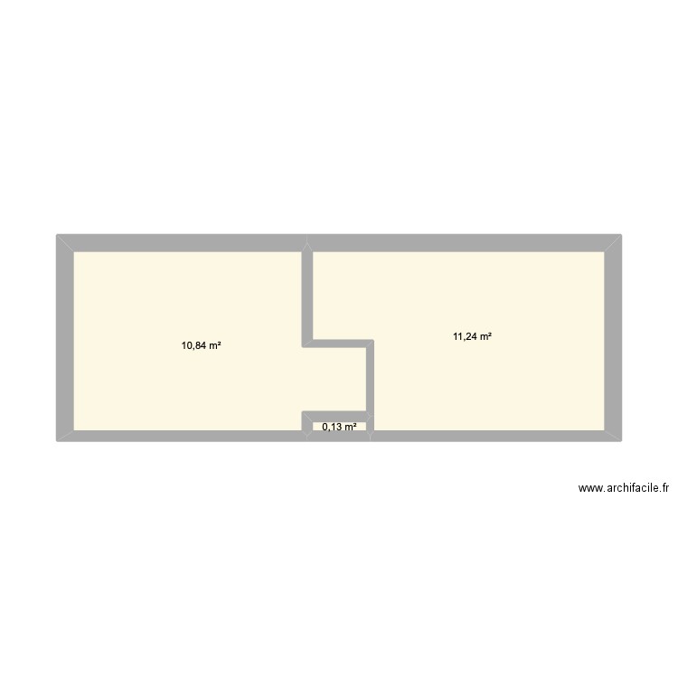 Plan 2. Plan de 3 pièces et 22 m2