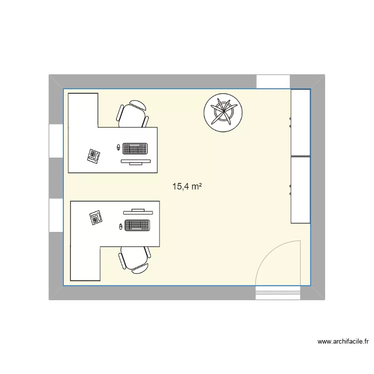 Bureau St&eacute;phanie et Oc&eacute;ane. Plan de 