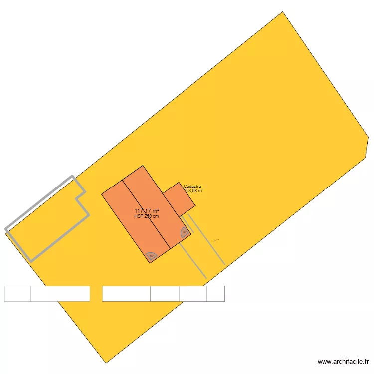 Abris - Auvent - Pergola - Vue du dessus. Plan de 