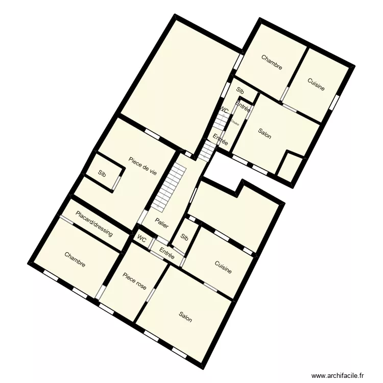 Plan 17 hugues legrand R+1. Plan de 