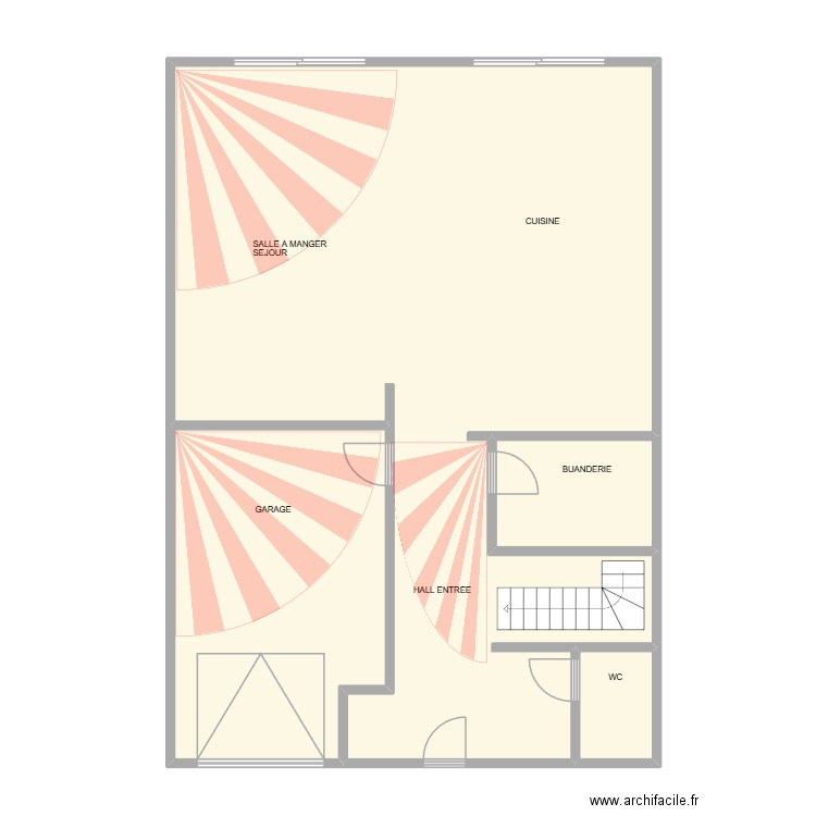 SANTANGELO RDC. Plan de 4 pièces et 115 m2