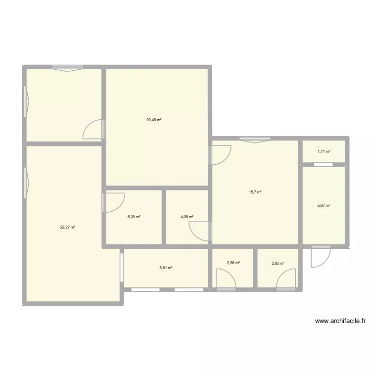 Restaurant. Projet. Plan de 10  et 97 m²