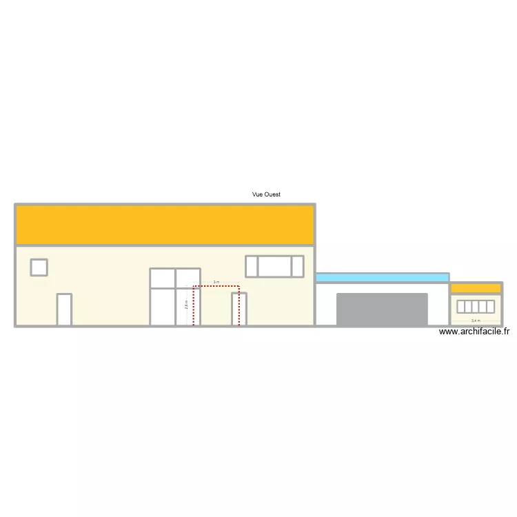 SDS Gascou façade. Plan de 21 et 191 m² SDS Gascou façade. Plan de 21 et 191 m²