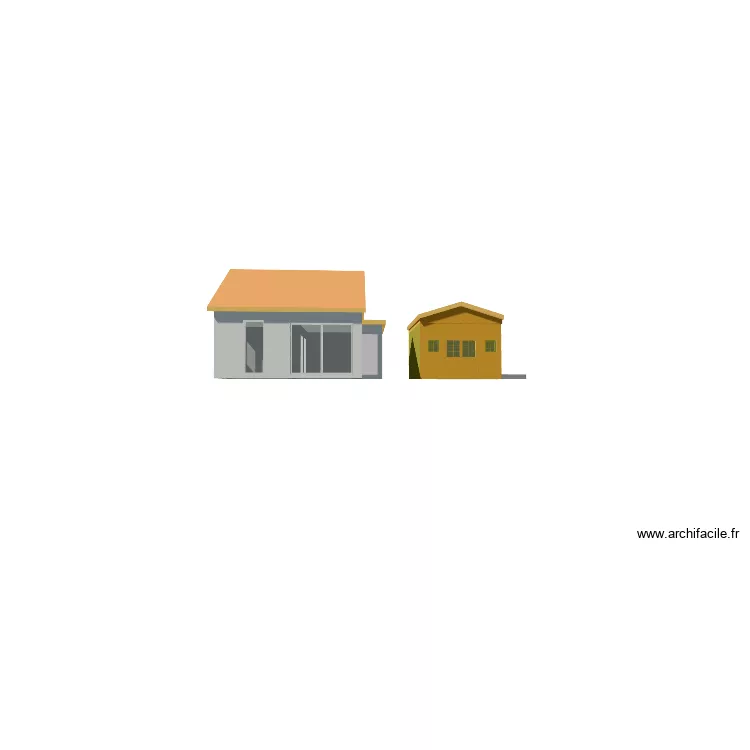 D&eacute;pendance3. Plan de 9  et 81 m²