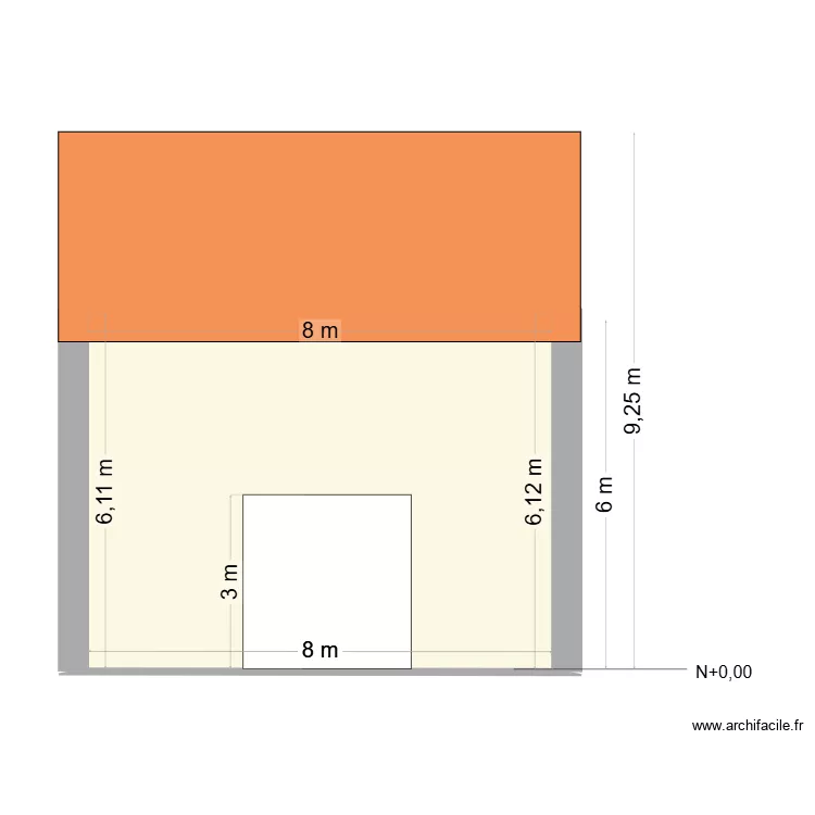 plan garage. Plan de 1  et 49 m²