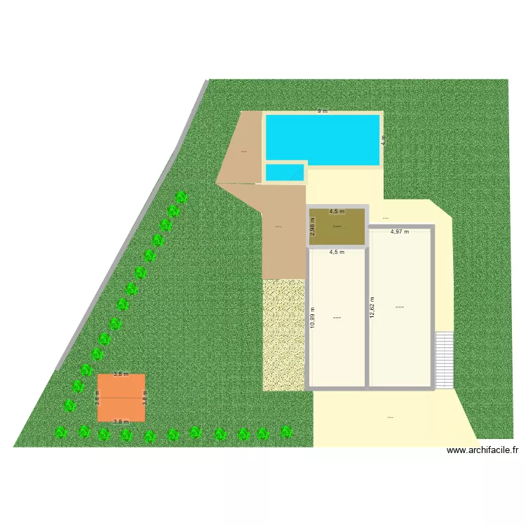 piscine. Plan de 3 et 126 m² piscine. Plan de 3 et 126 m²