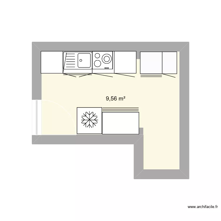 cuisine. Plan de 1 et 10 m² cuisine. Plan de 1 et 10 m²