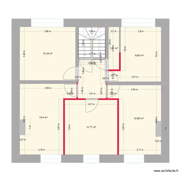 NogentLeRoi Projet. Plan de 7  et 69 m²