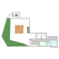 Plan d'aménagement intérieur extérieur maison Cenon
