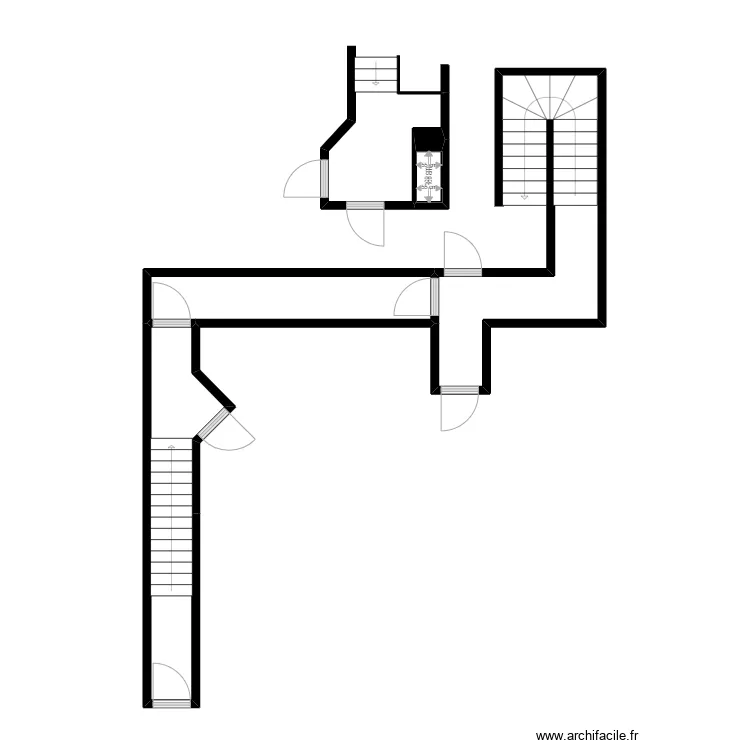 Communs blv. Plan de 3  et 14 m²