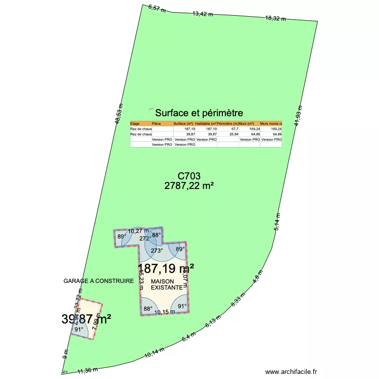 PLAN TERRAIN. Plan de 2  et 227 m²