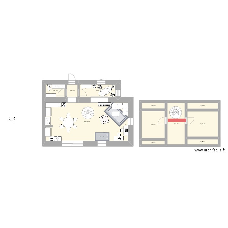 home star. Plan de 11 pièces et 89 m2