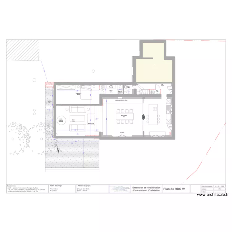 REVILLE DELAGE. Plan de 