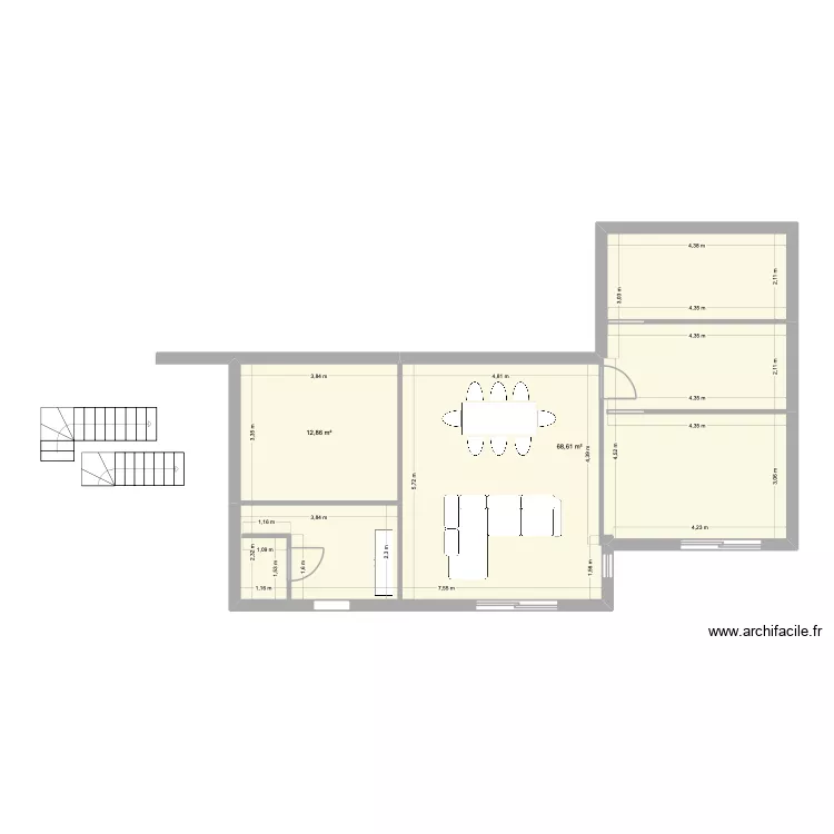Varengeville-sur-Mer 2. Plan de 2  et 81 m²