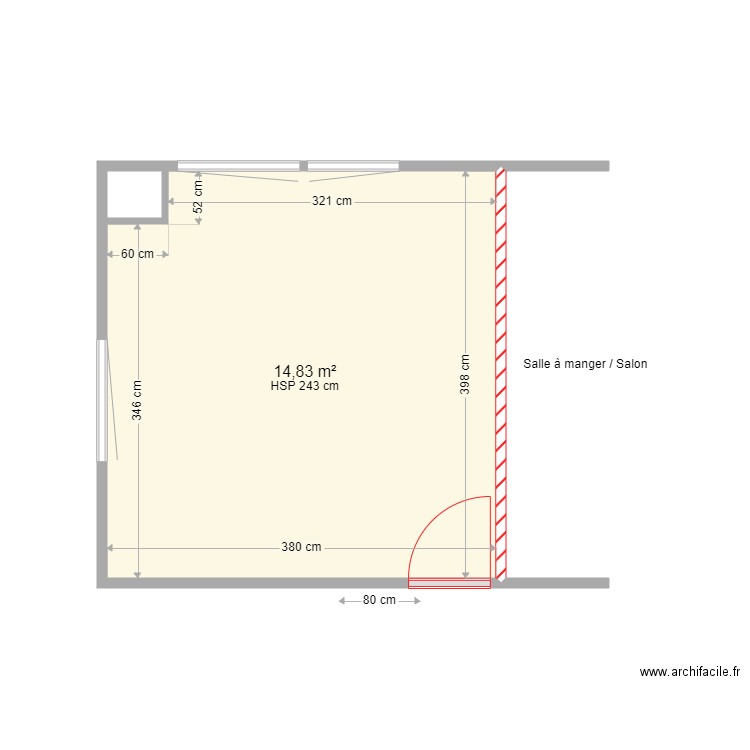 Goumoens-la-Ville Guy-Laurent 6. Plan de 2 pièces et 15 m2