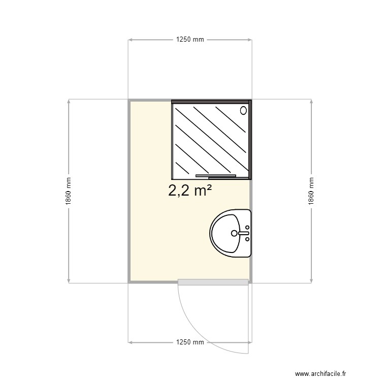 salle de bain cierp gaud . Plan de 0 pièce et 0 m2