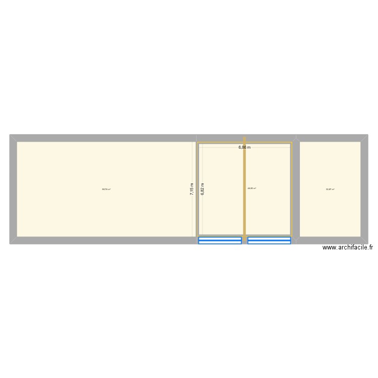 garage. Plan de 4 pièces et 227 m2