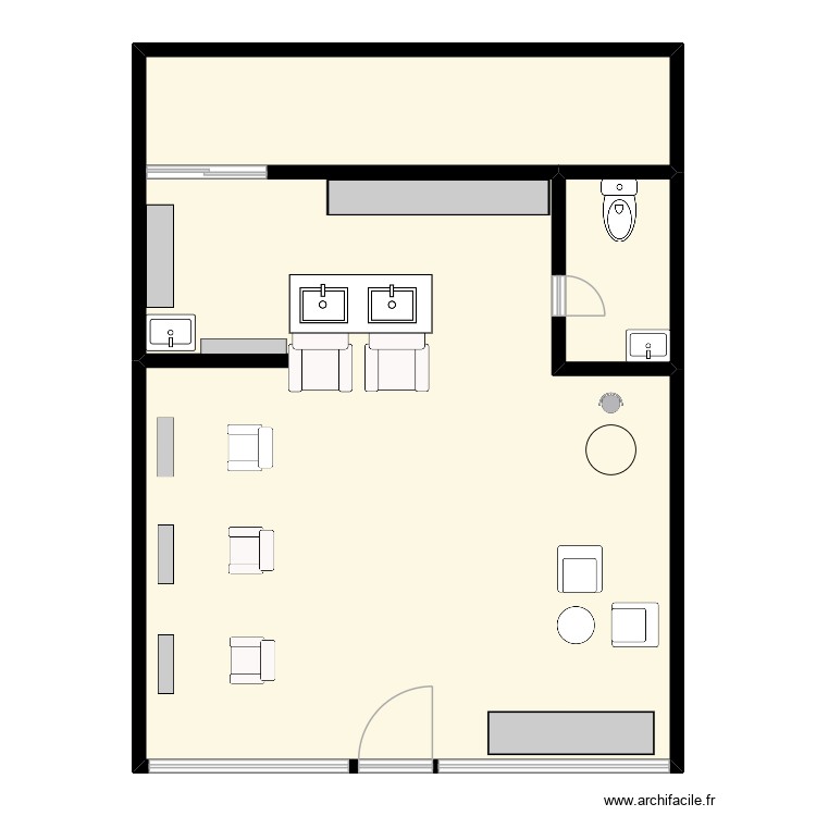 salon de coiffure. Plan de 0 pièce et 0 m2 salon de coiffure. Plan de 0 pièce et 0 m2
