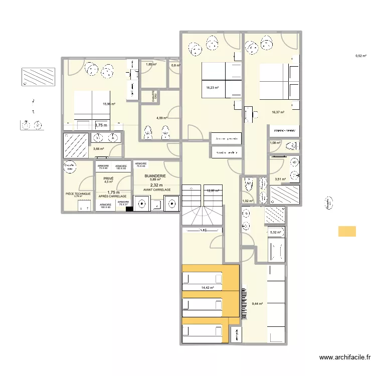 PLAN REZ-DE-JARDIN DU 18 JUIN BIS. Plan de 19  et 122 m²