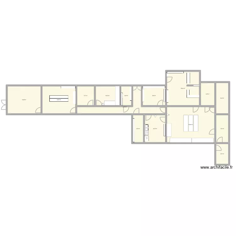 Fromagerie Sylvie. Plan de 15  et 196 m²