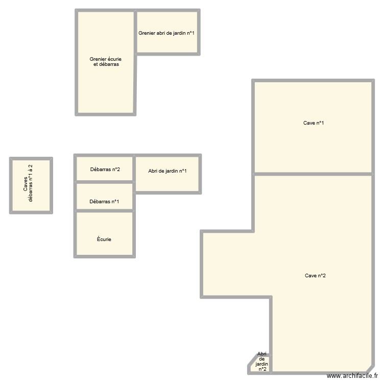 BAREILLE DEPENDANCES. Plan de 9 pièces et 514 m2