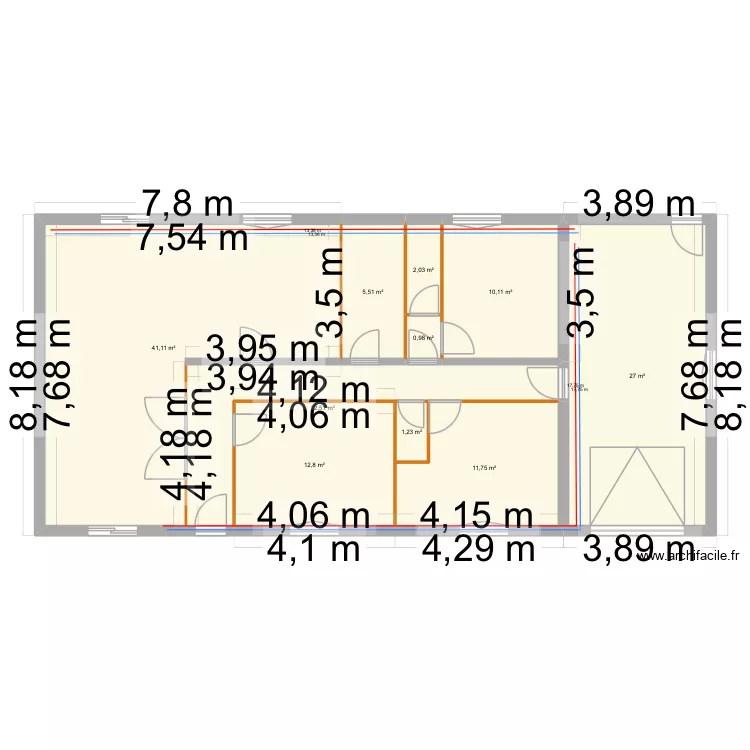 Ma maison. Plan de 10  et 125 m²