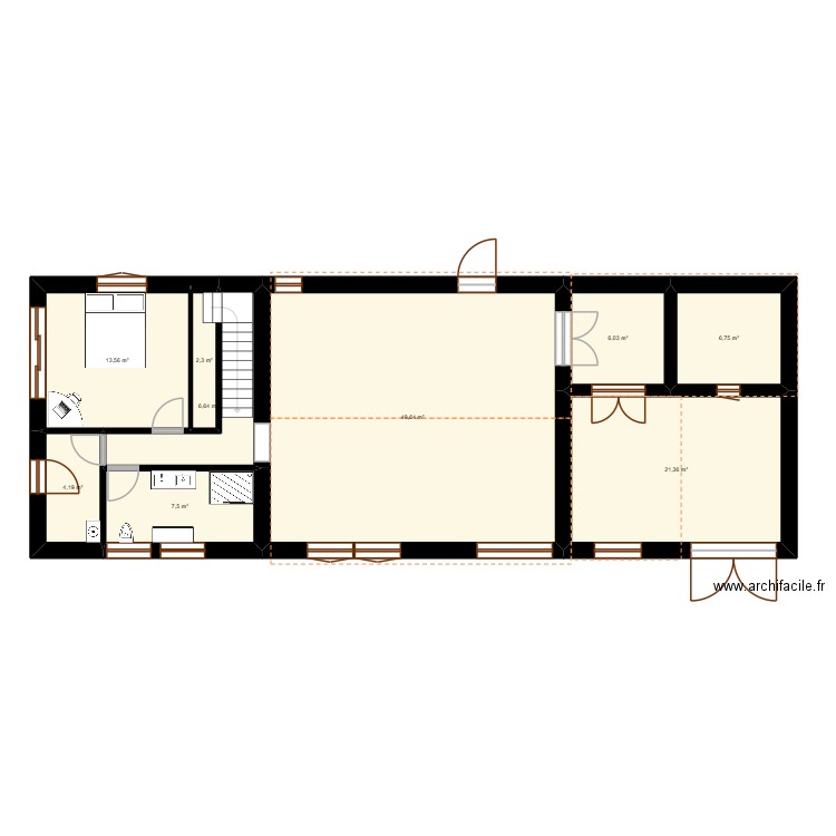 plan facade plaigne 1. Plan de 13 pièces et 153 m2