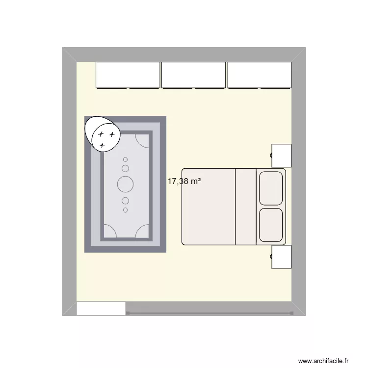 mezzanine menagee. Plan de 1 Pièce et 17 m² mezzanine menagee. Plan de 1 Pièce et 17 m²