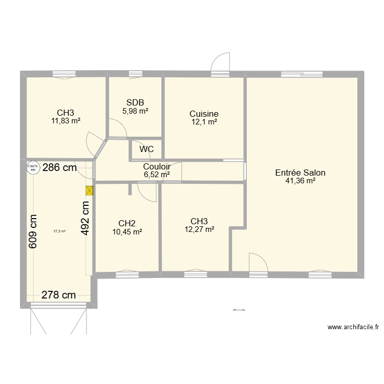 MAISON AULNES 2. Plan de 9 pièces et 119 m2