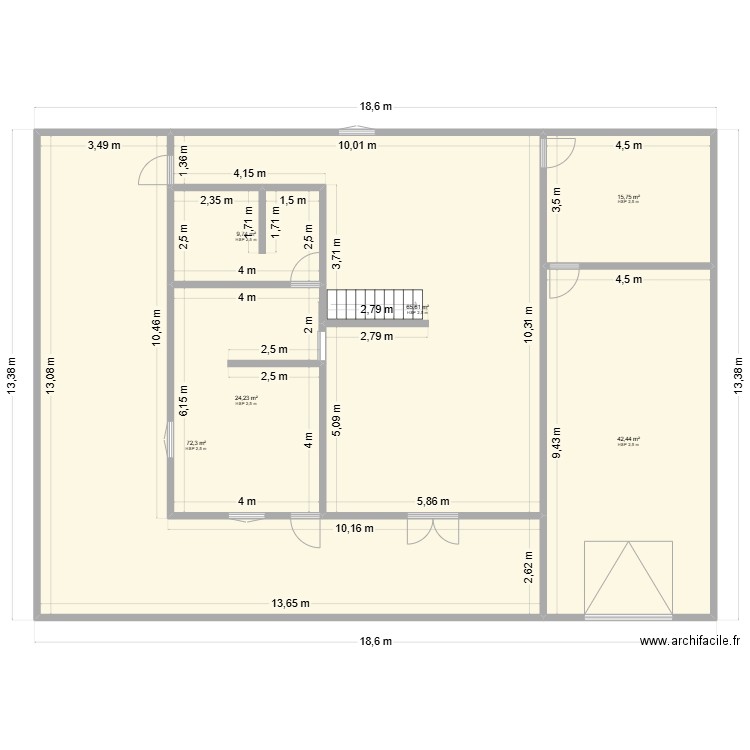 maison a etage. Plan de 17 pièces et 459 m2