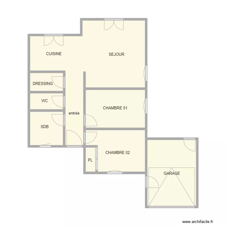 RDC VERGEZE BANHOZERT. Plan de 8  et 48 m²
