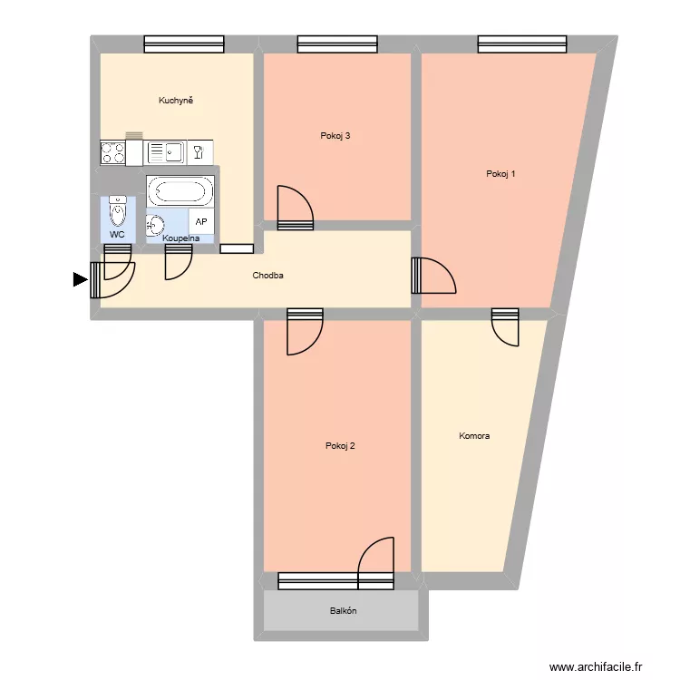 Viaduktova 281, byt 1. Plan de 14  et 216 m²