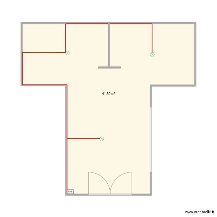 menuiserie. Plan de 1 pièce et 41 m2
