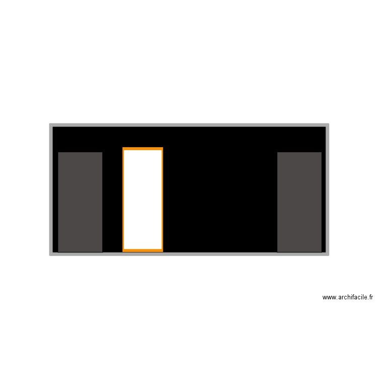 MUR GAUCHE ST BH. Plan de 1 pièce et 13 m2