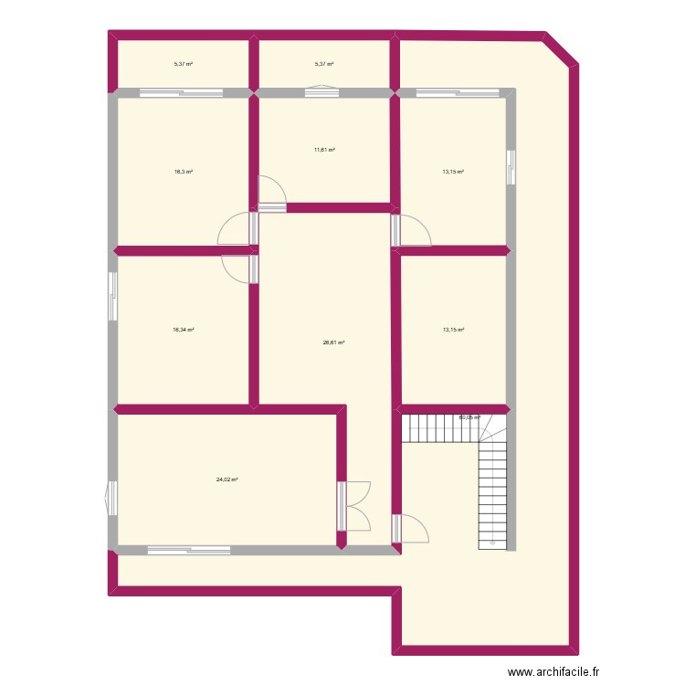 mamaison. Plan de 10 pièces et 192 m2