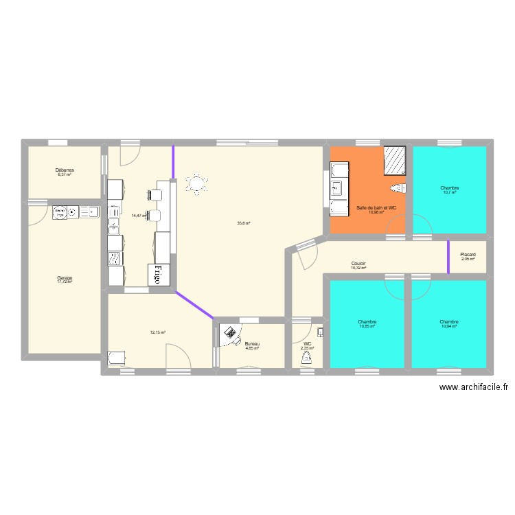 maison. Plan de 0 pièce et 0 m2