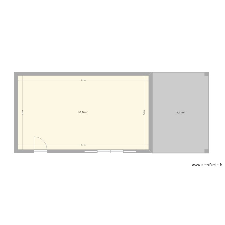 dependance 1. Plan de 3 pièces et 92 m2