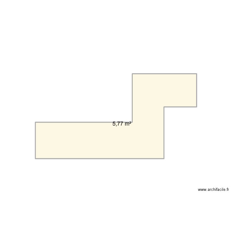couloir. Plan de 1 pièce et 6 m2
