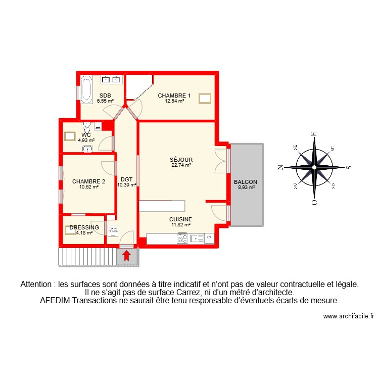 BI27585 -. Plan de 16 pièces et 134 m2