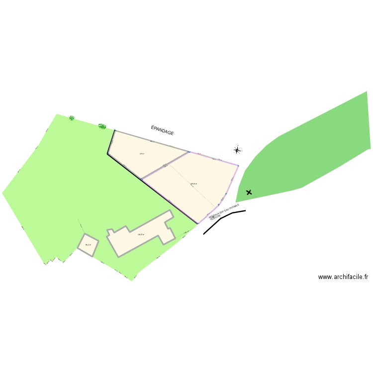 PLAN DE MASSE PCMI2 /2. Plan de 4 pièces et 1625 m2