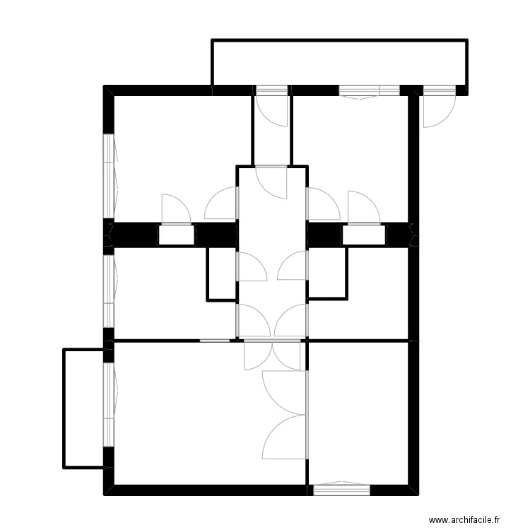 Belle. Plan de 21 pièces et 78 m2